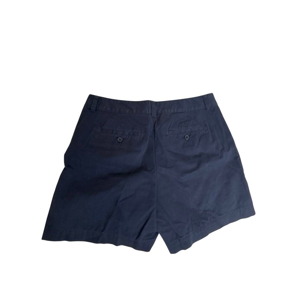 LOFT Navy Shorts Size 8 6” Inseam Mid Rise Classic Cotton Summer - Picture 2 of 6